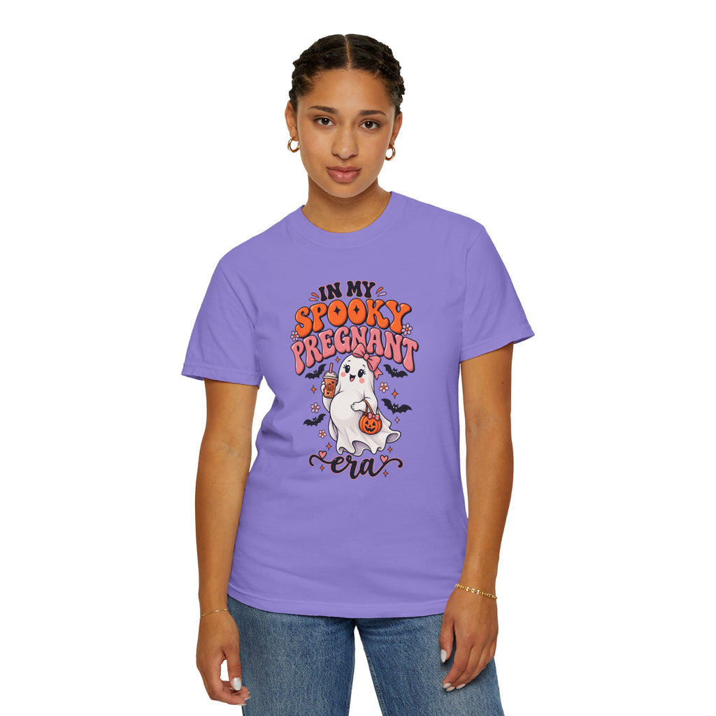 Pregnant Halloween T-Shirt — "In My Spooky Pregnant Era" Cute Ghost Maternity Tee