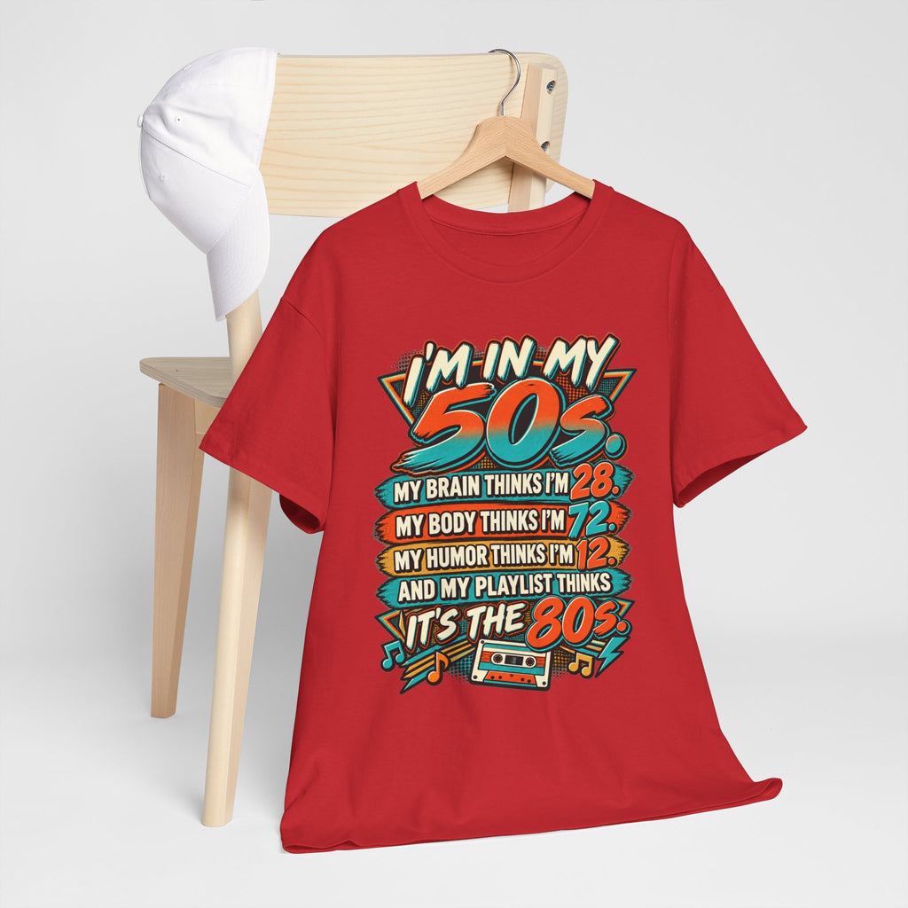 Retro 50s Birthday T‑Shirt — "I'm in My 50s" 80s Playlist Cassette Tee
