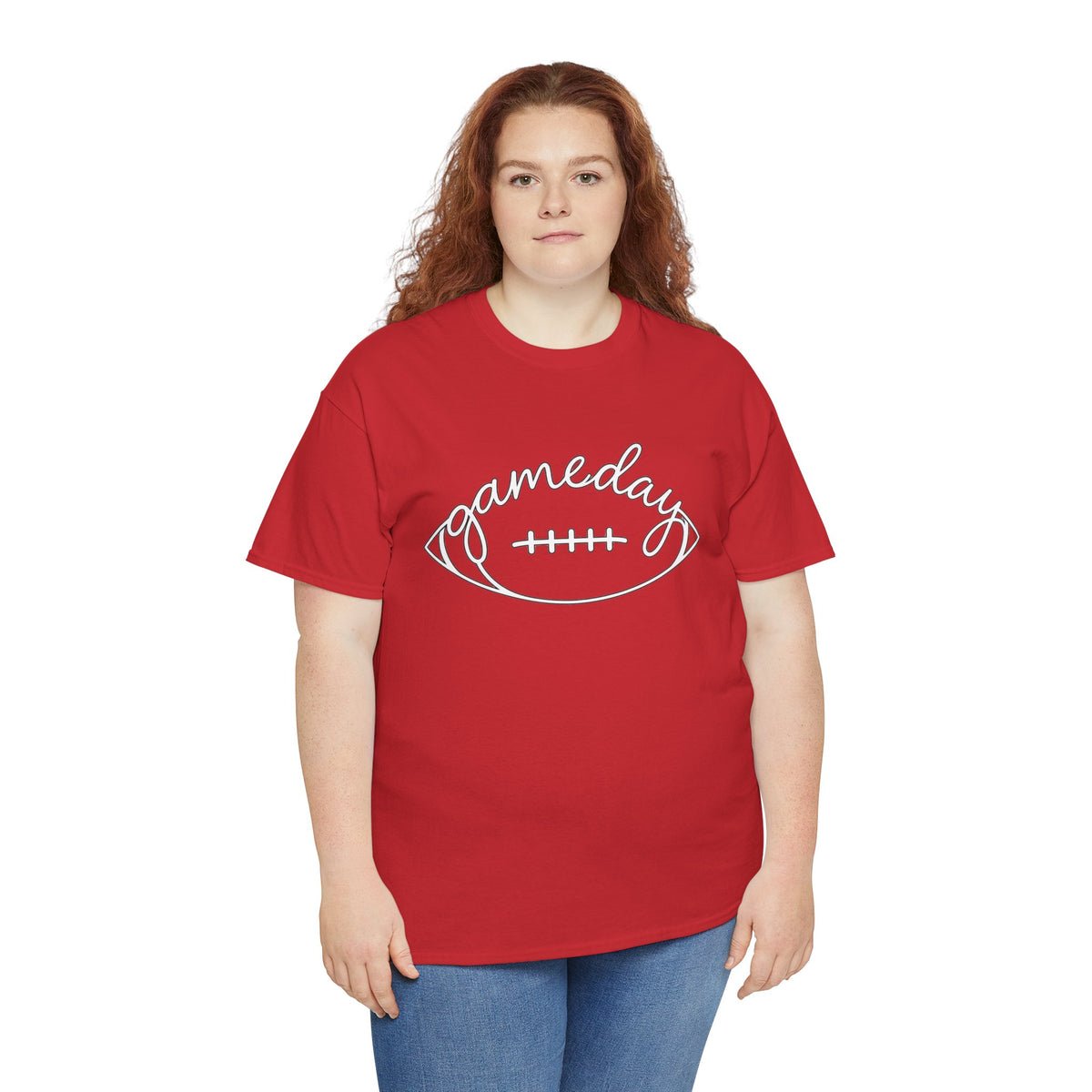 Gameday Football Tee — 'gameday' Script Football Graphic T-Shirt