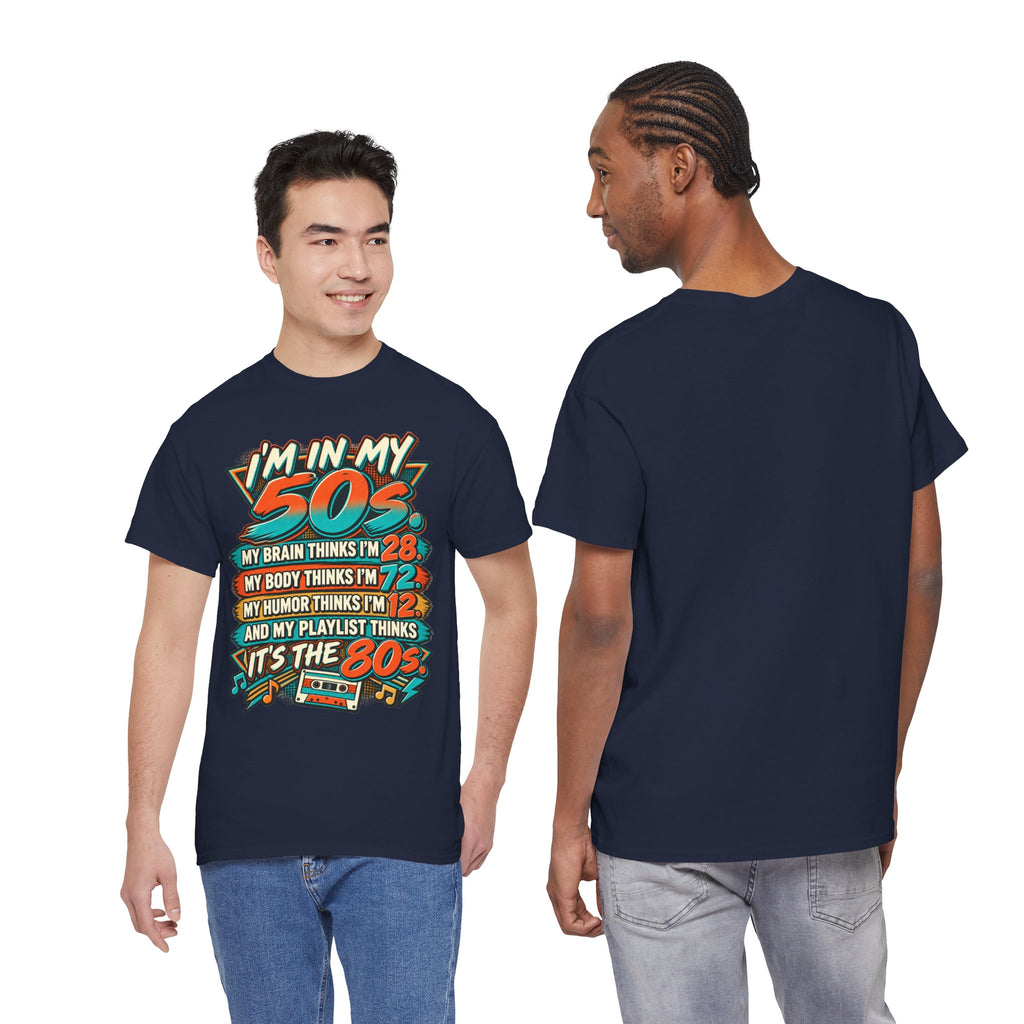 Retro 50s Birthday T‑Shirt — "I'm in My 50s" 80s Playlist Cassette Tee