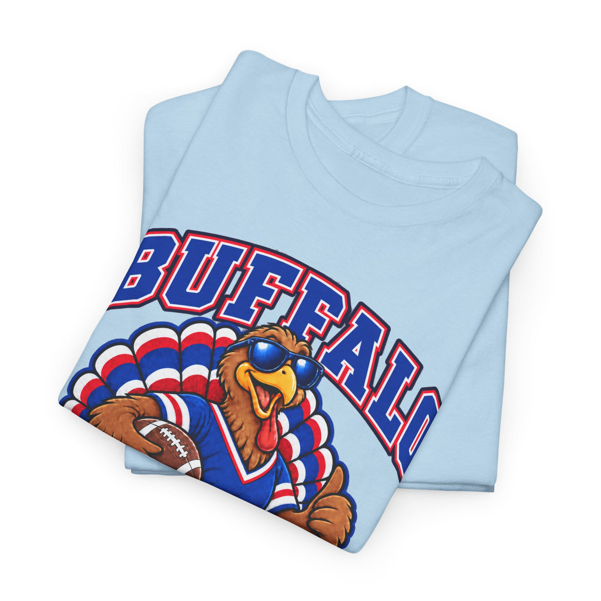 Buffalo Thanksgiving Football T-Shirt — Turkey Mascot Game Day Tee