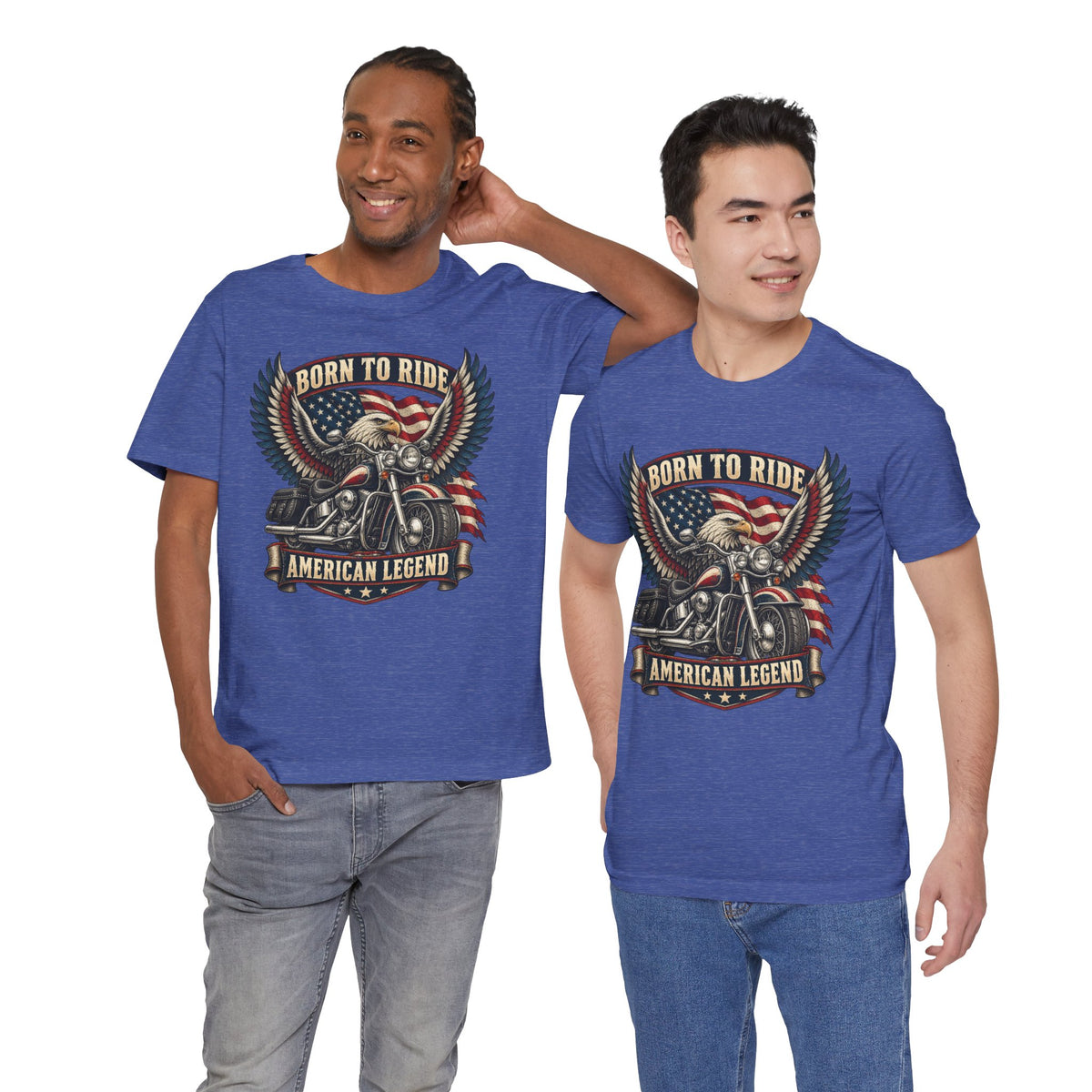 Born to Ride Eagle Motorcycle Tee — American Legend Patriotic T-Shirt