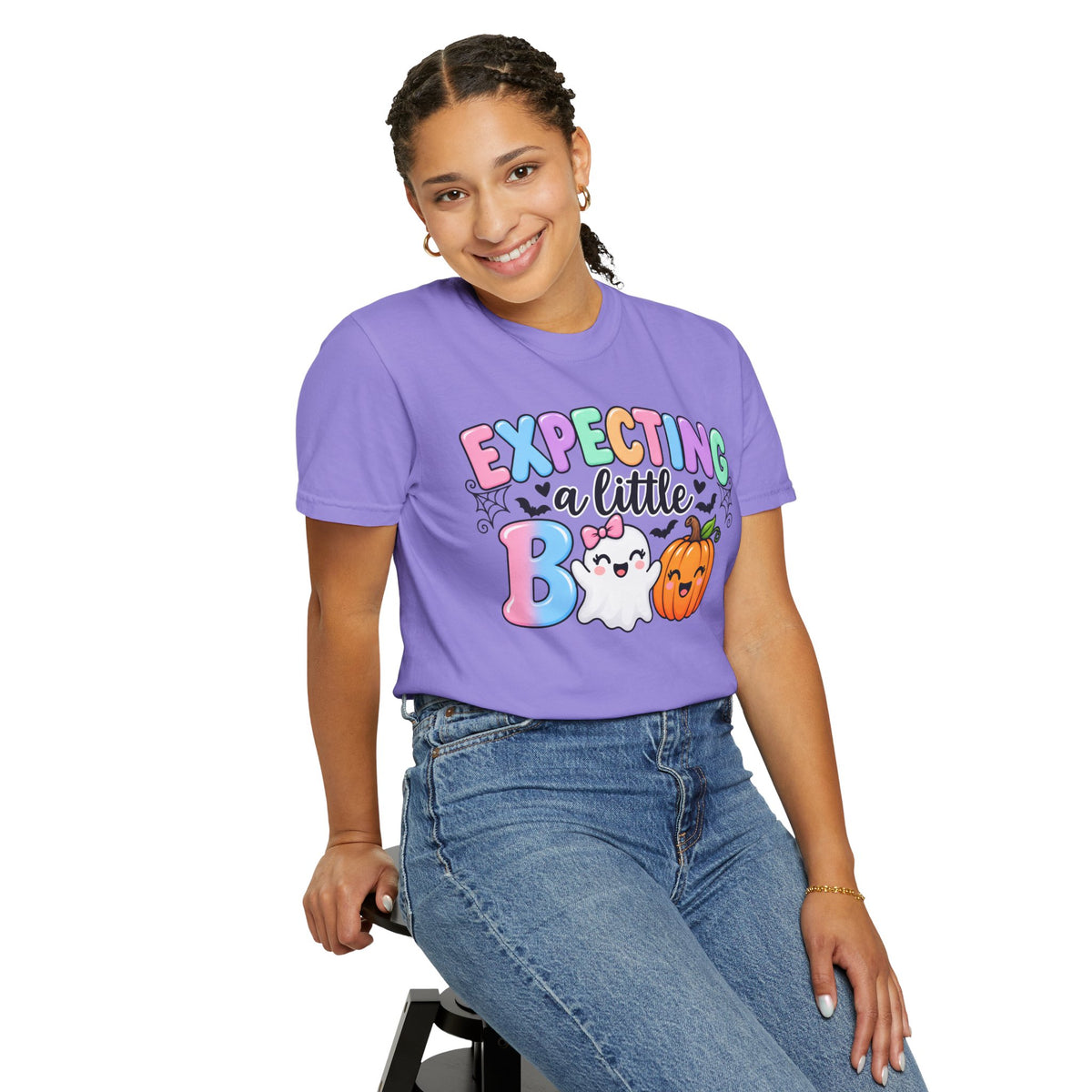 Expecting a Little Boo Maternity T-Shirt — Cute Halloween Pregnancy Tee
