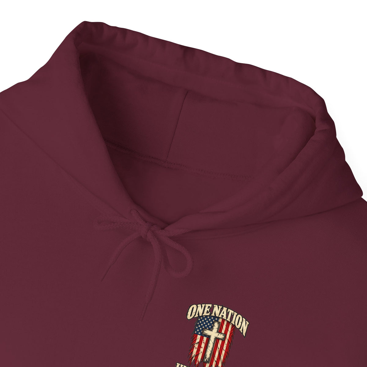 One Nation Under God Patriotic Cross Hoodie