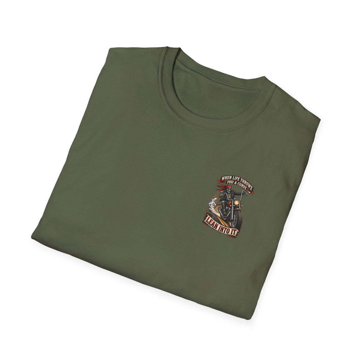 Motorcycle Rider Skull Tee — Born to Ride Graphic T-Shirt