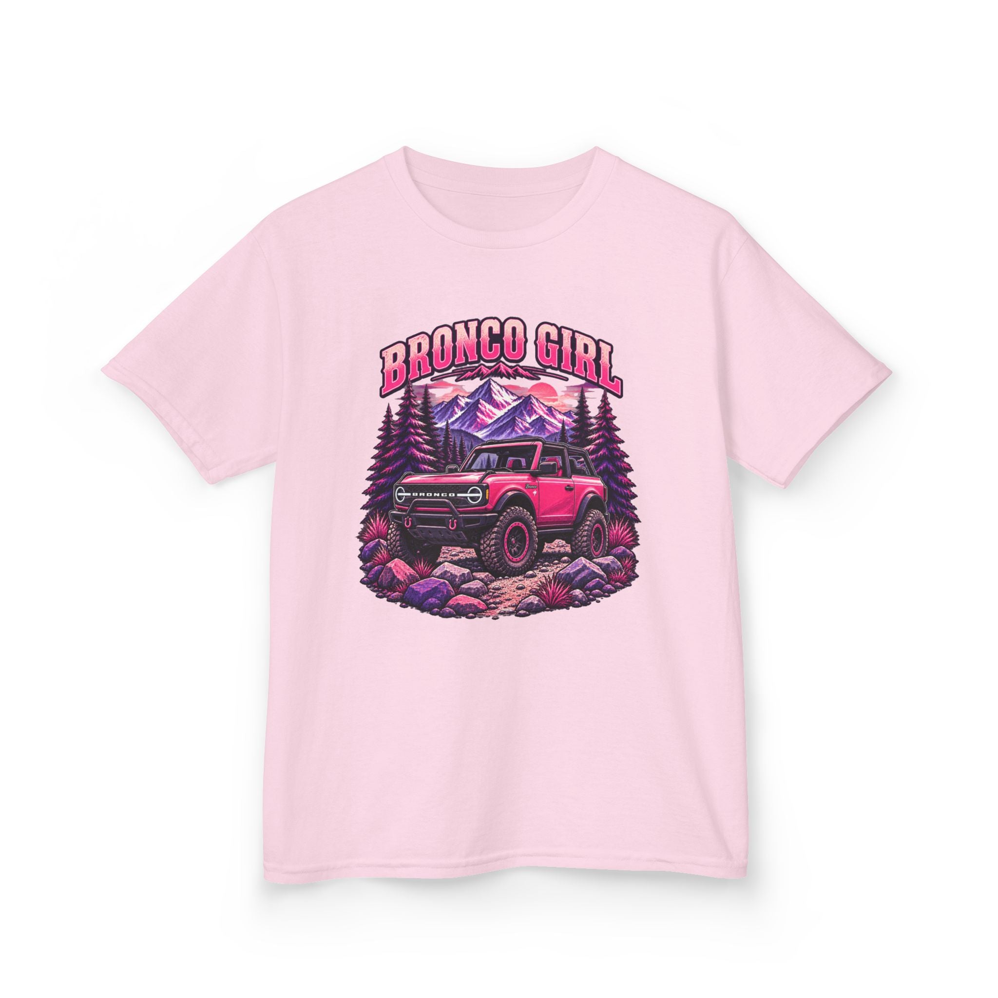 Kids Tee — "Bronco Girl" Off-Road Jeep Graphic