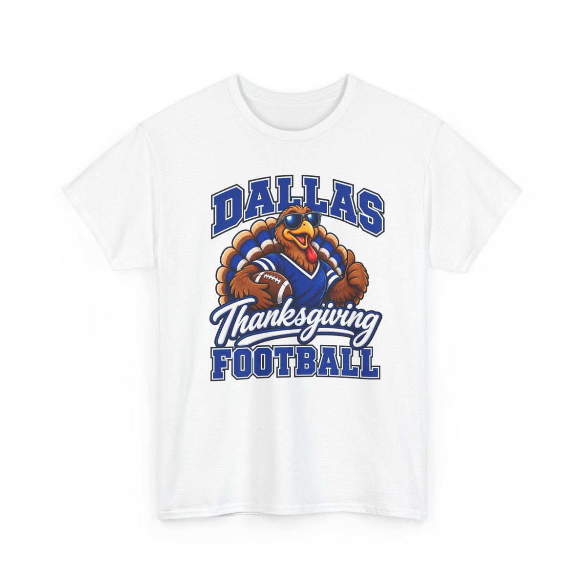 Dallas Thanksgiving Football T-Shirt — Turkey Mascot Game Day Tee