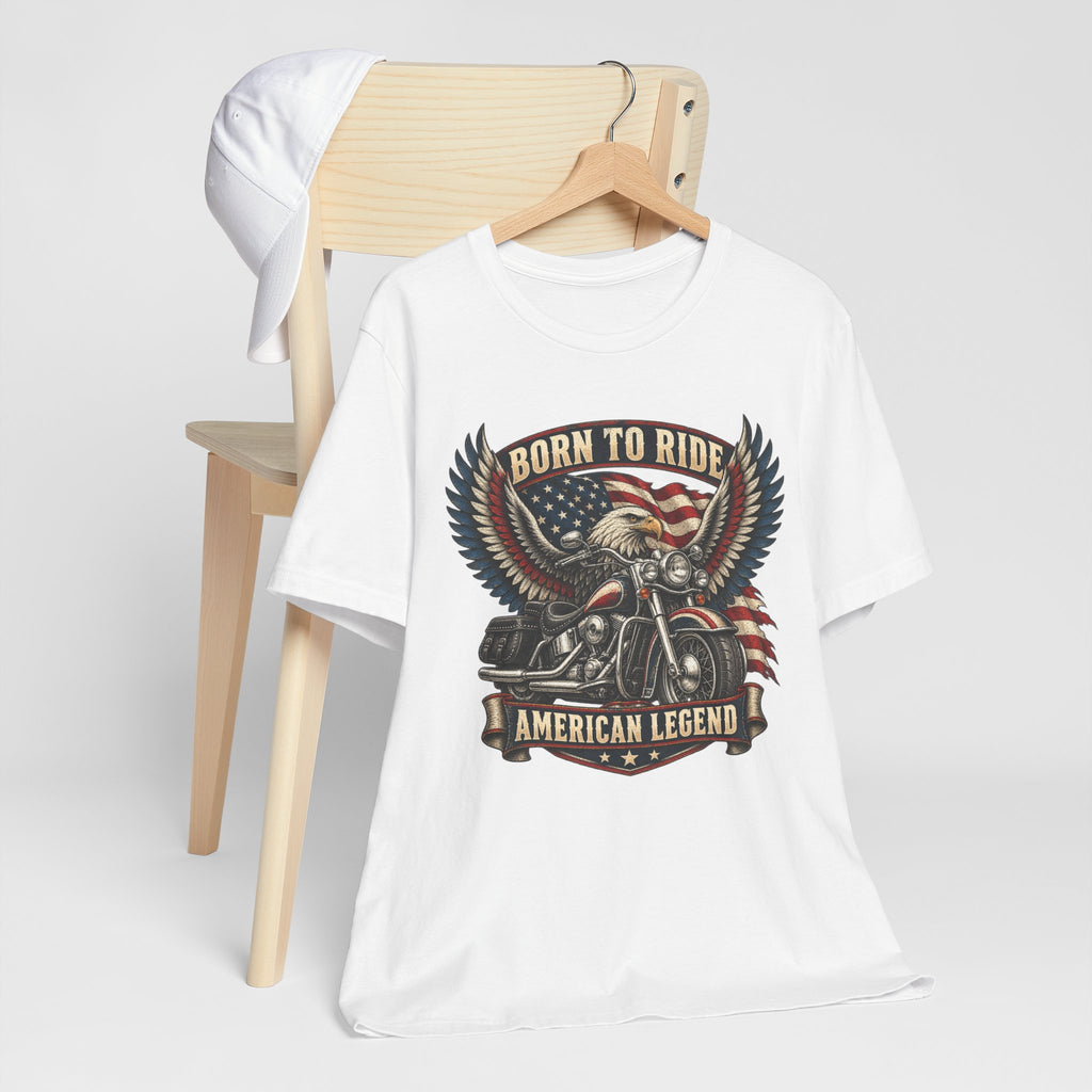 Born to Ride Eagle Motorcycle Tee — American Legend Patriotic T-Shirt