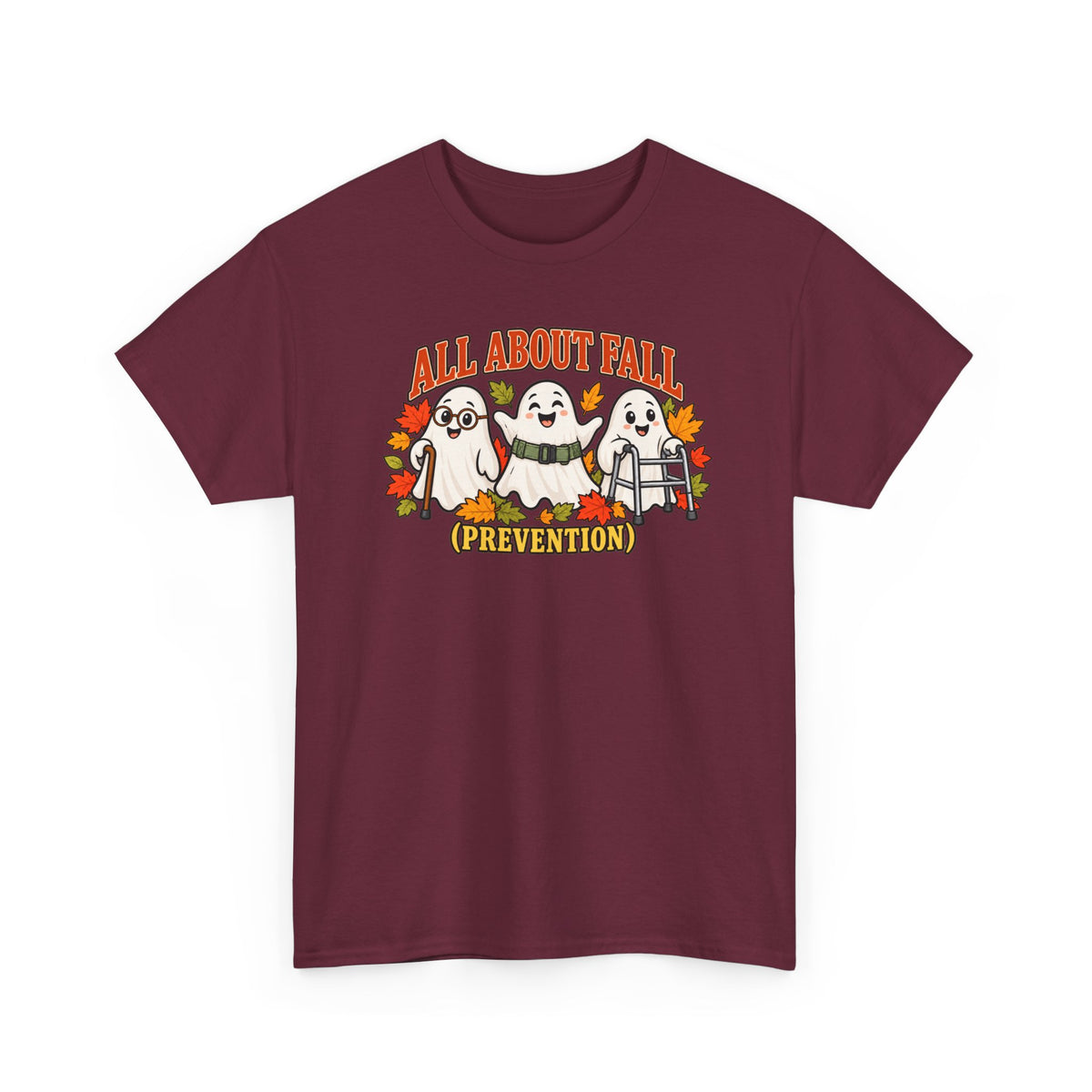 All About Fall (Prevention) Ghost Tee — Cute Halloween Autumn T-Shirt