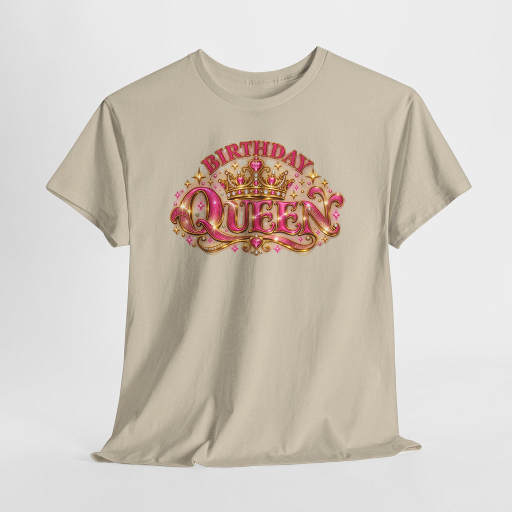 Birthday Queen Graphic T-Shirt | Pink & Gold Crown