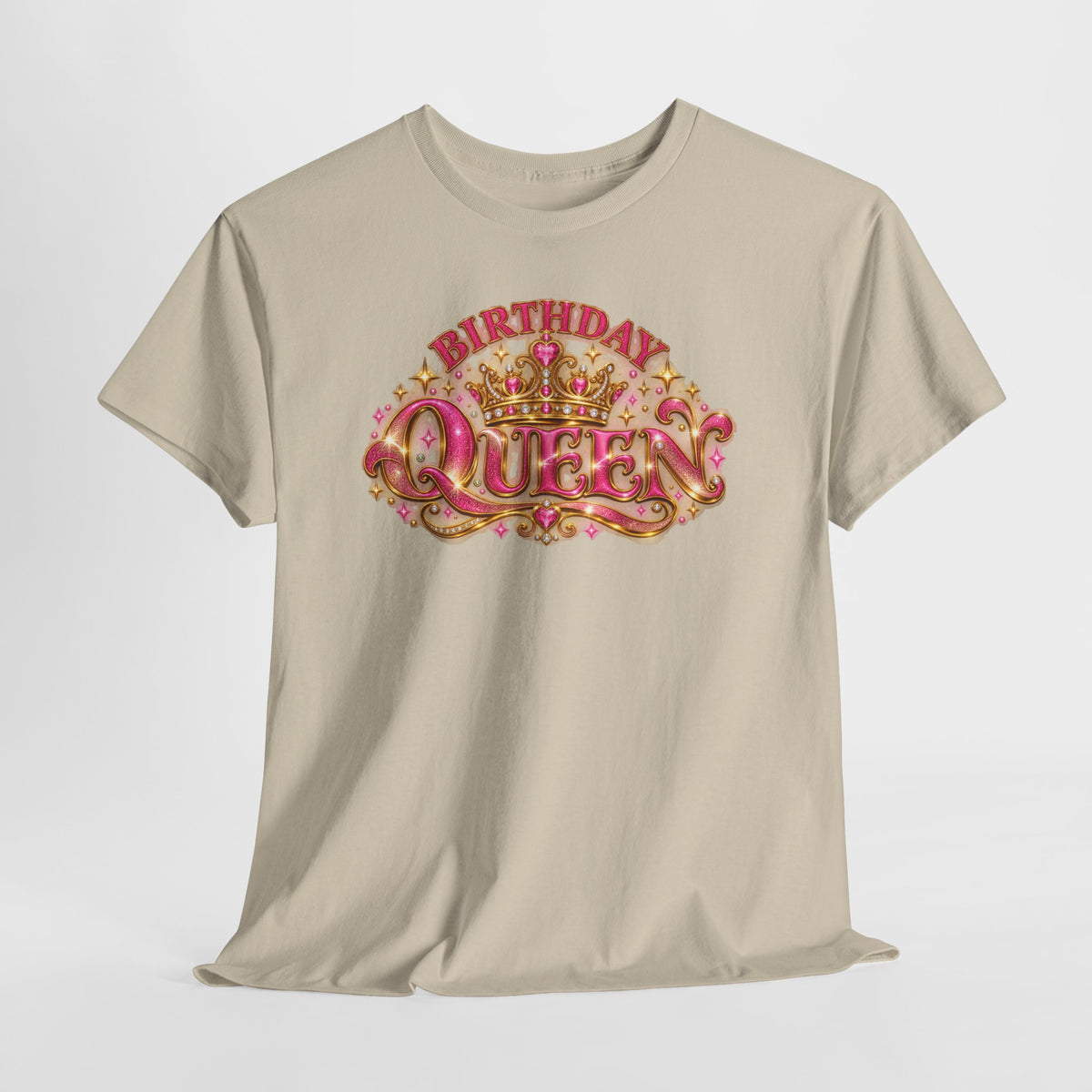 Birthday Queen Graphic T-Shirt | Pink & Gold Crown