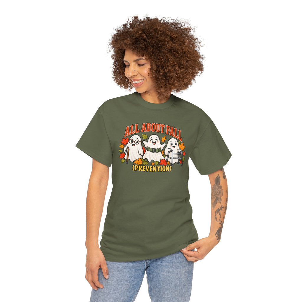 All About Fall (Prevention) Ghost Tee — Cute Halloween Autumn T-Shirt