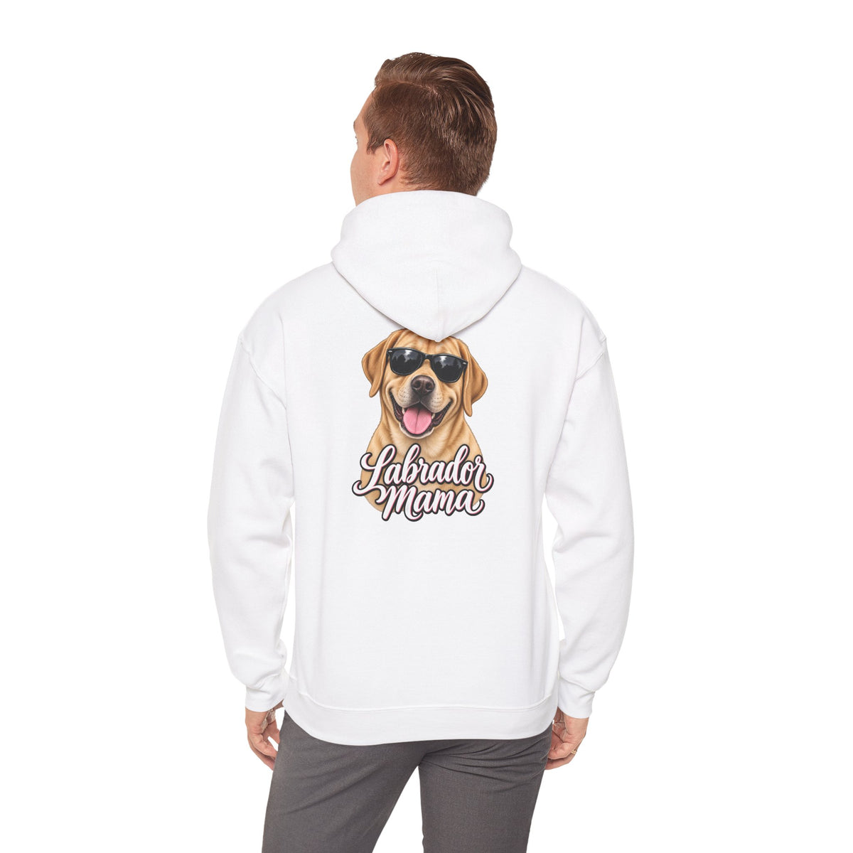 Labrador Mama Hoodie — Dog Mom Sweatshirt with Cute Sunglasses Lab Design