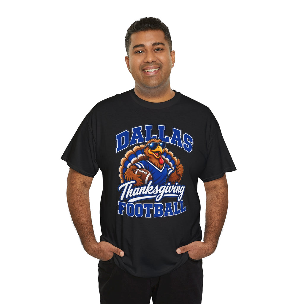 Dallas Thanksgiving Football T-Shirt — Turkey Mascot Game Day Tee