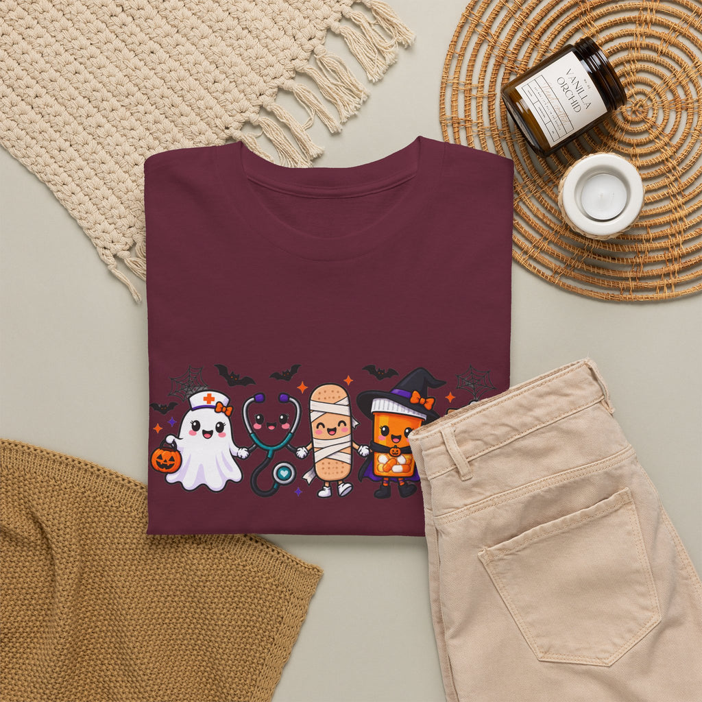 Halloween Candy Characters Tee — Cute Trick-or-Treat Ghosts & Candy Corn Shirt
