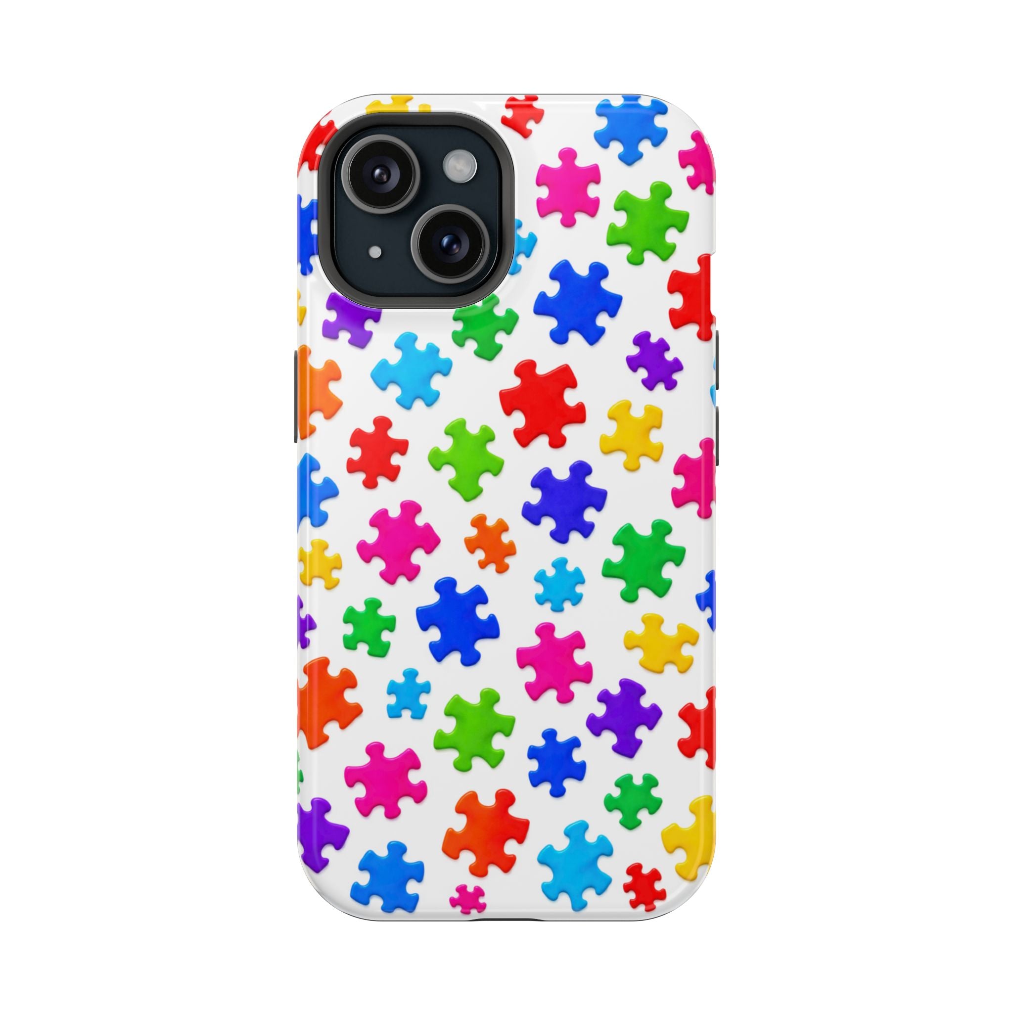 Autism Puzzle Pattern Magnetic Impact-Resistant Phone Case