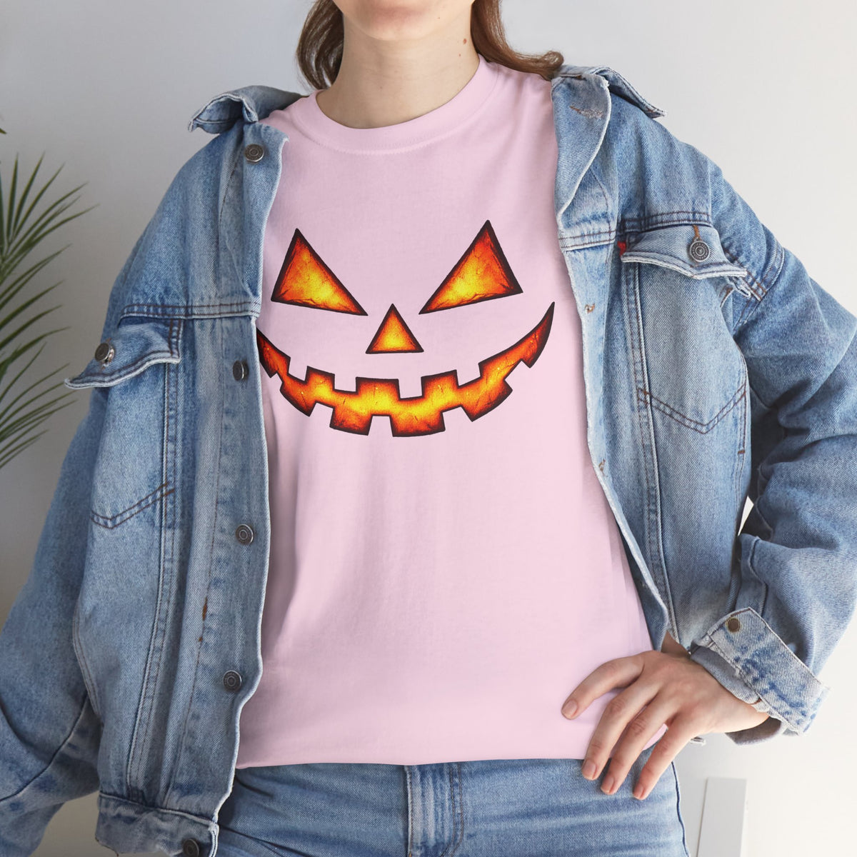 Jack-O'-Lantern Pumpkin Scary Face T-Shirt — Halloween Horror Costume Tee