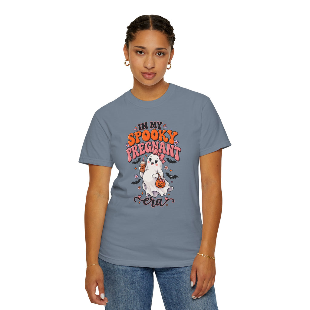 Pregnant Halloween T-Shirt — "In My Spooky Pregnant Era" Cute Ghost Maternity Tee