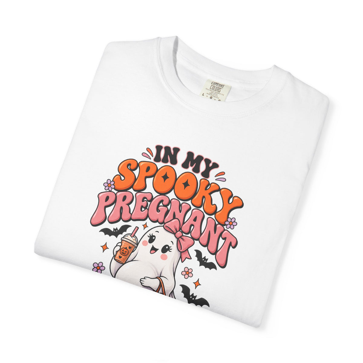 Pregnant Halloween T-Shirt — "In My Spooky Pregnant Era" Cute Ghost Maternity Tee