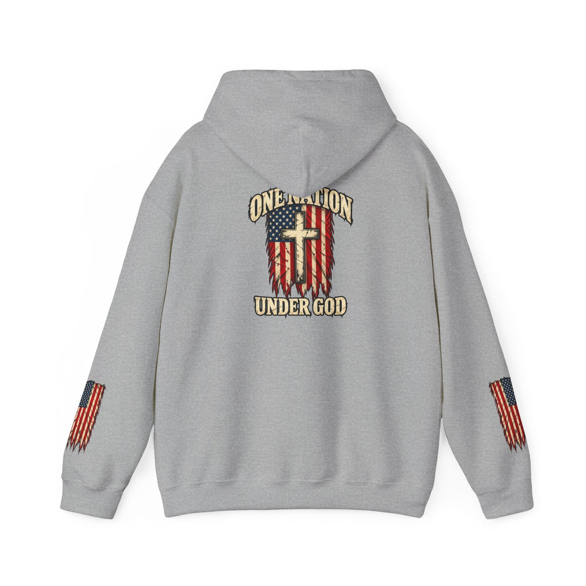 One Nation Under God Patriotic Cross Hoodie