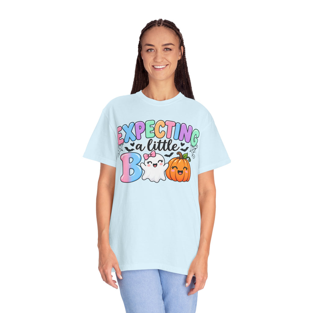 Expecting a Little Boo Maternity T-Shirt — Cute Halloween Pregnancy Tee