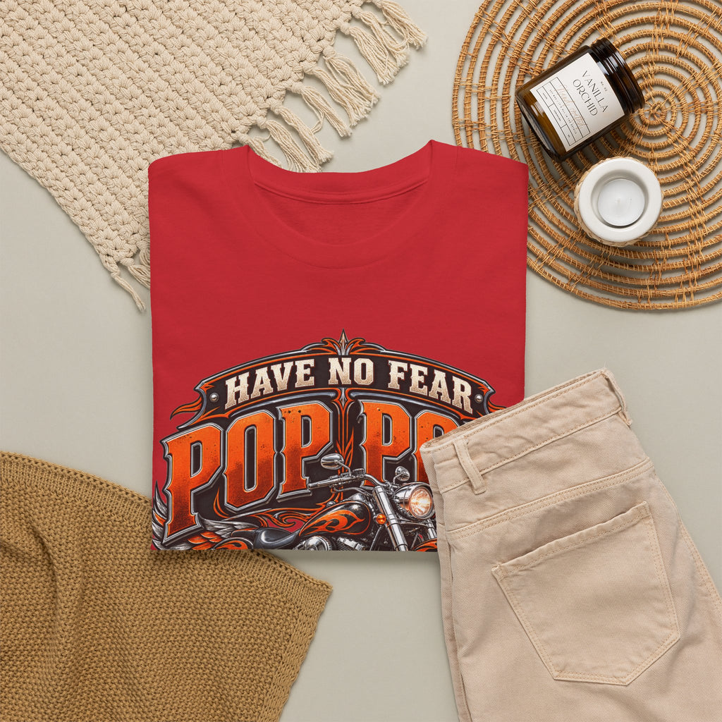 Pop Pop Is Here Motorcycle Dad T-Shirt
