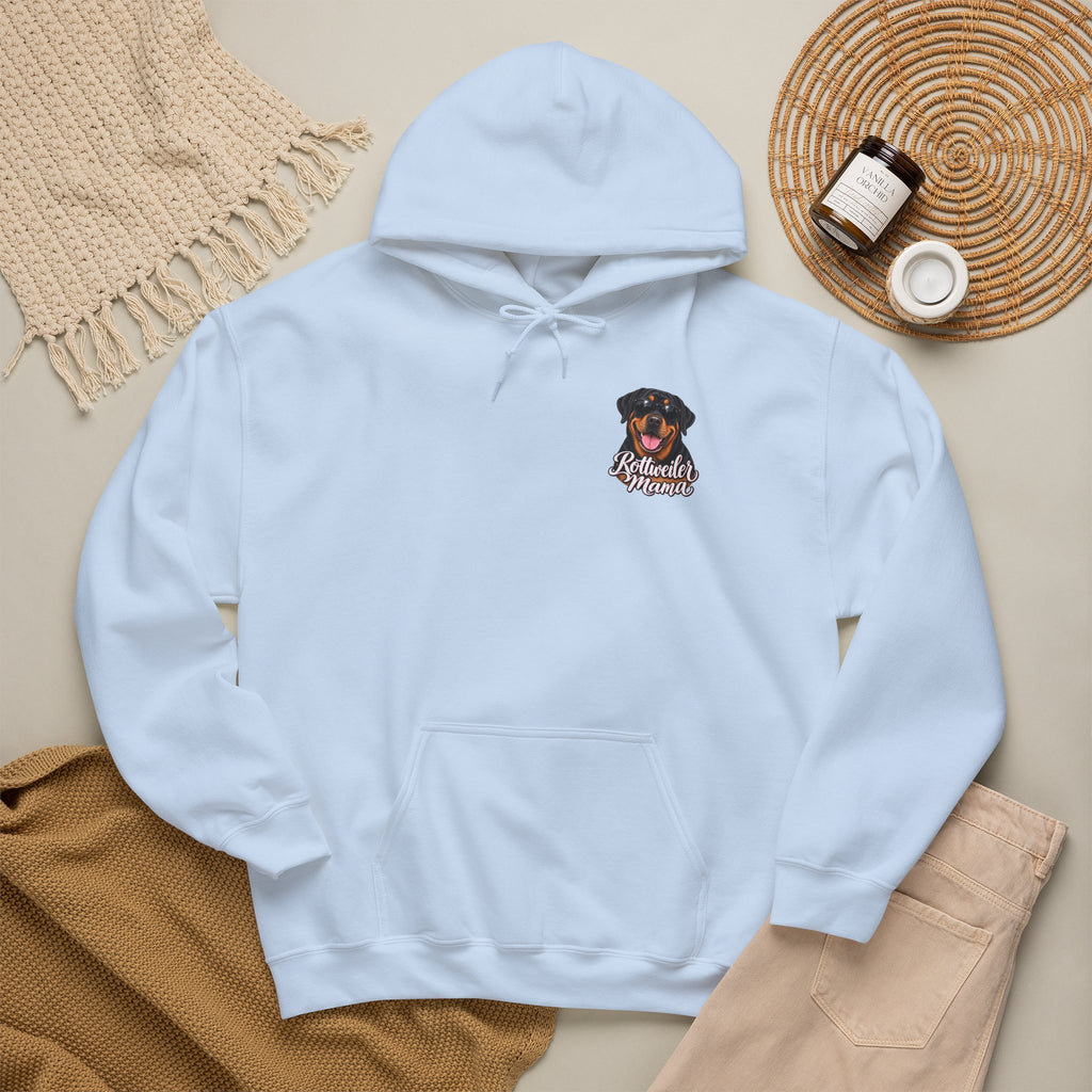 Rottweiler Mama Hoodie — Cute Rottie Portrait Pullover for Dog Moms