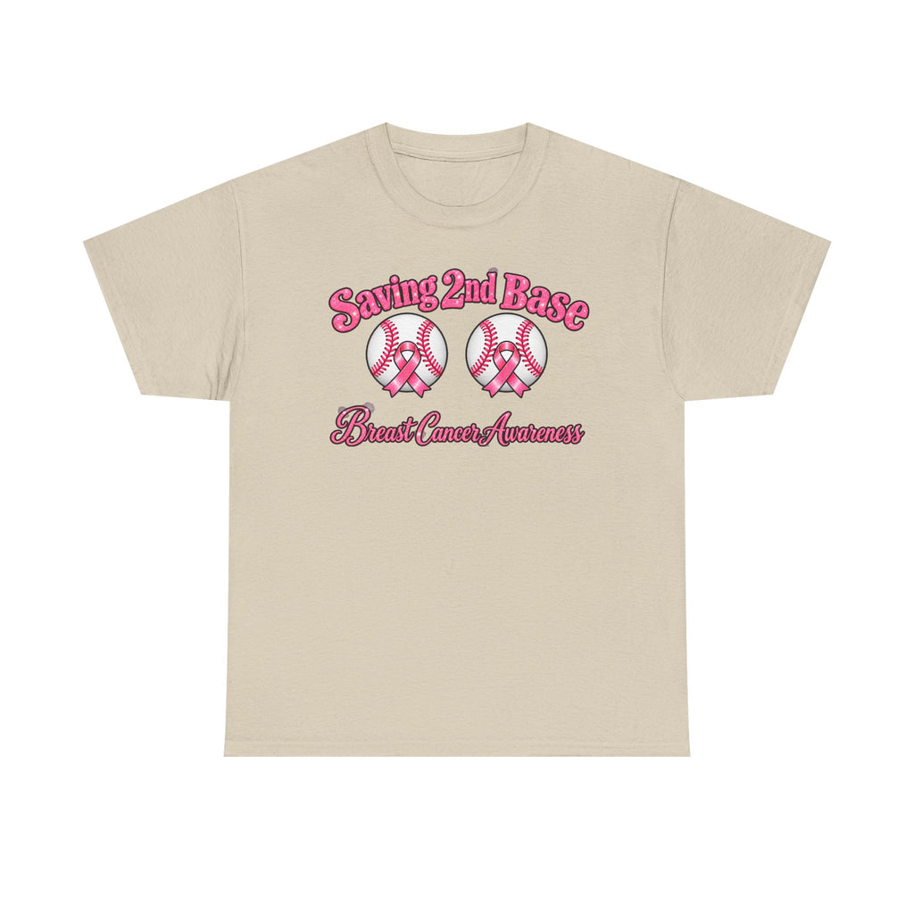 Saving 2nd Base Breast Cancer Awareness T-Shirt