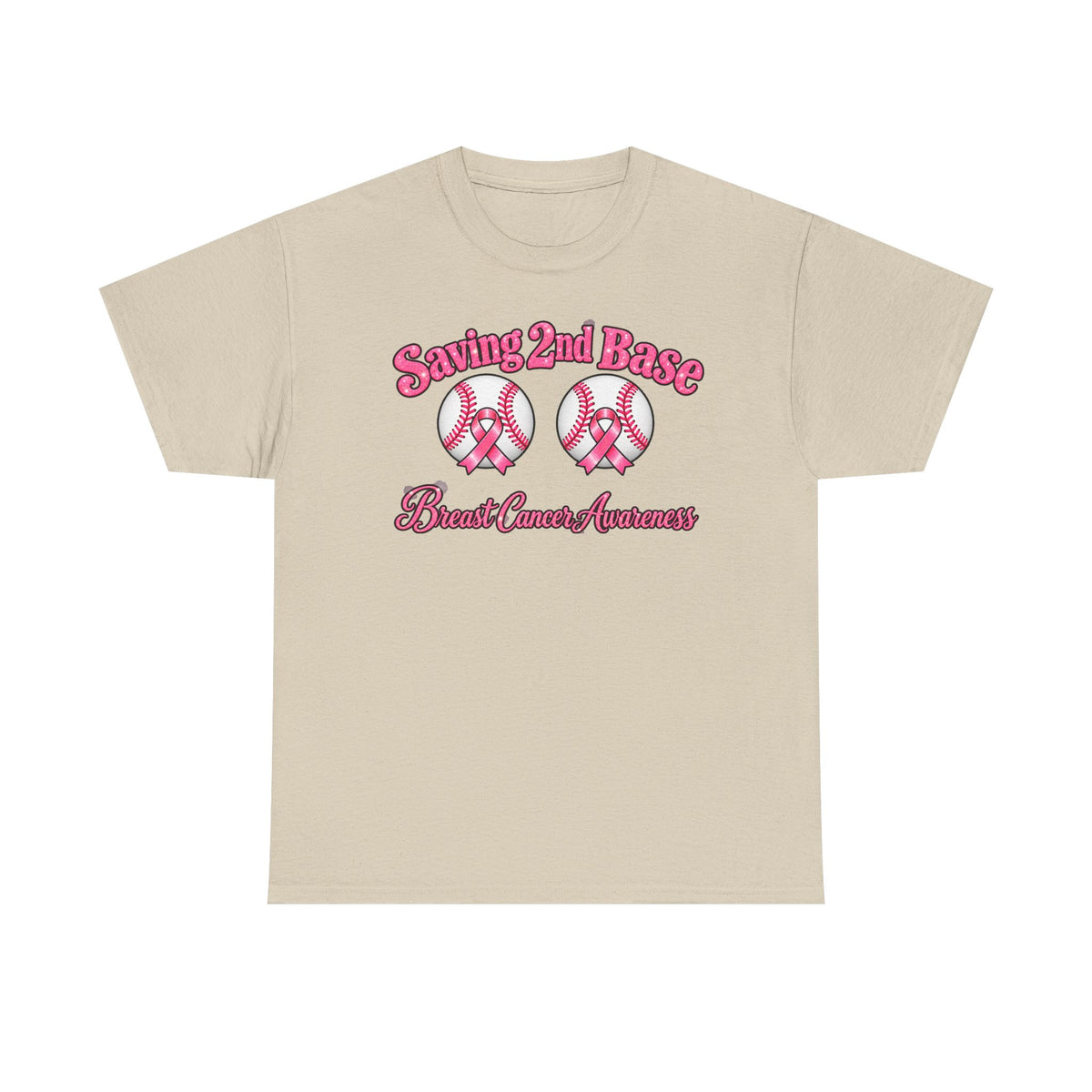 Saving 2nd Base Breast Cancer Awareness T-Shirt