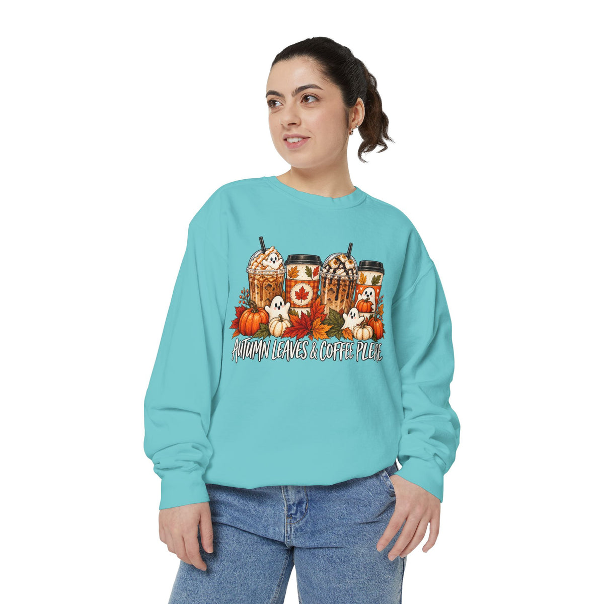Pumpkin Spice Coffee Sweatshirt — Fall Coffee Lover Graphic Sweatshirt