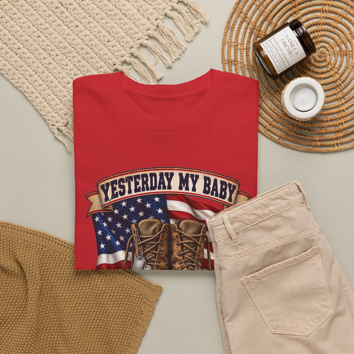 Yesterday My Baby, Today My Hero Military Tribute Tee