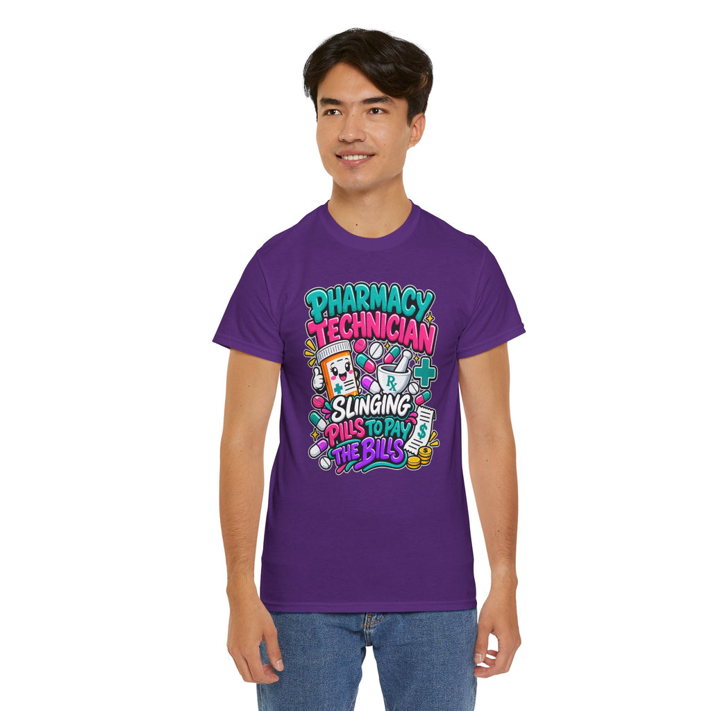 Pharmacy Technician T‑Shirt — "Slinging Pills to Pay the Bills" Graphic Tee