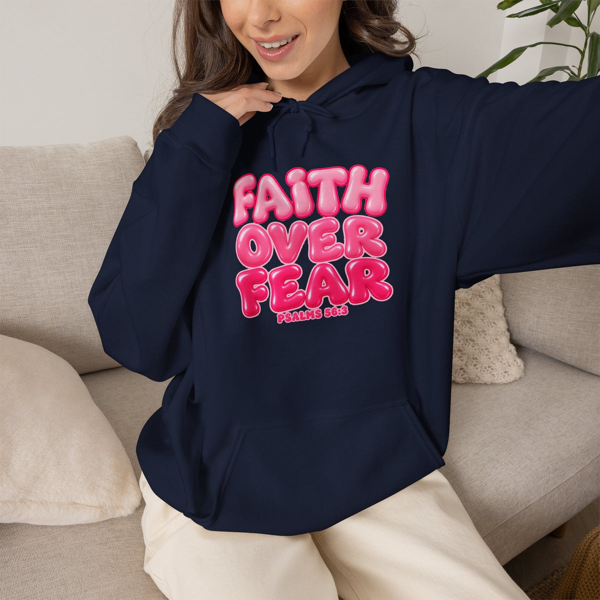 Faith Over Fear Inspirational Hoodie