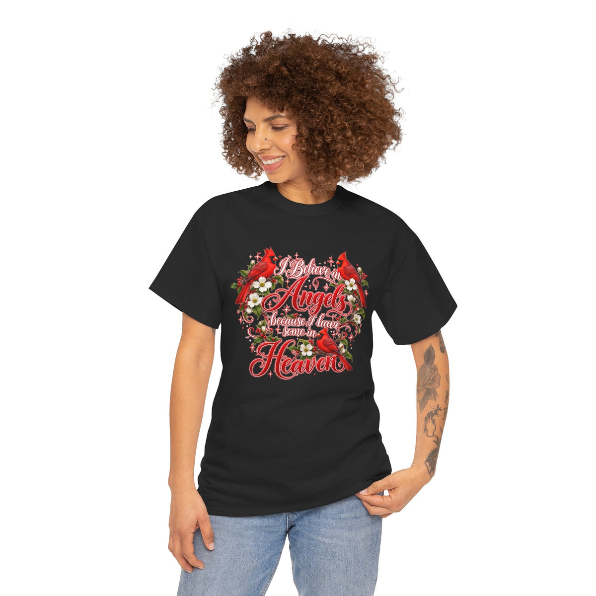 Angels from Heaven Cardinal Christmas T-Shirt