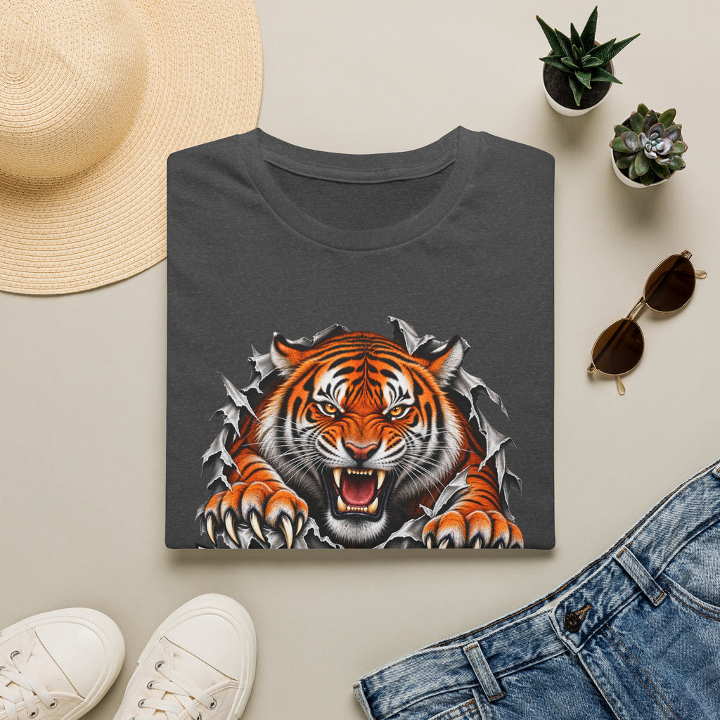 Tiger Graphic T-Shirt — "Who Dey!" Fierce Roaring Design