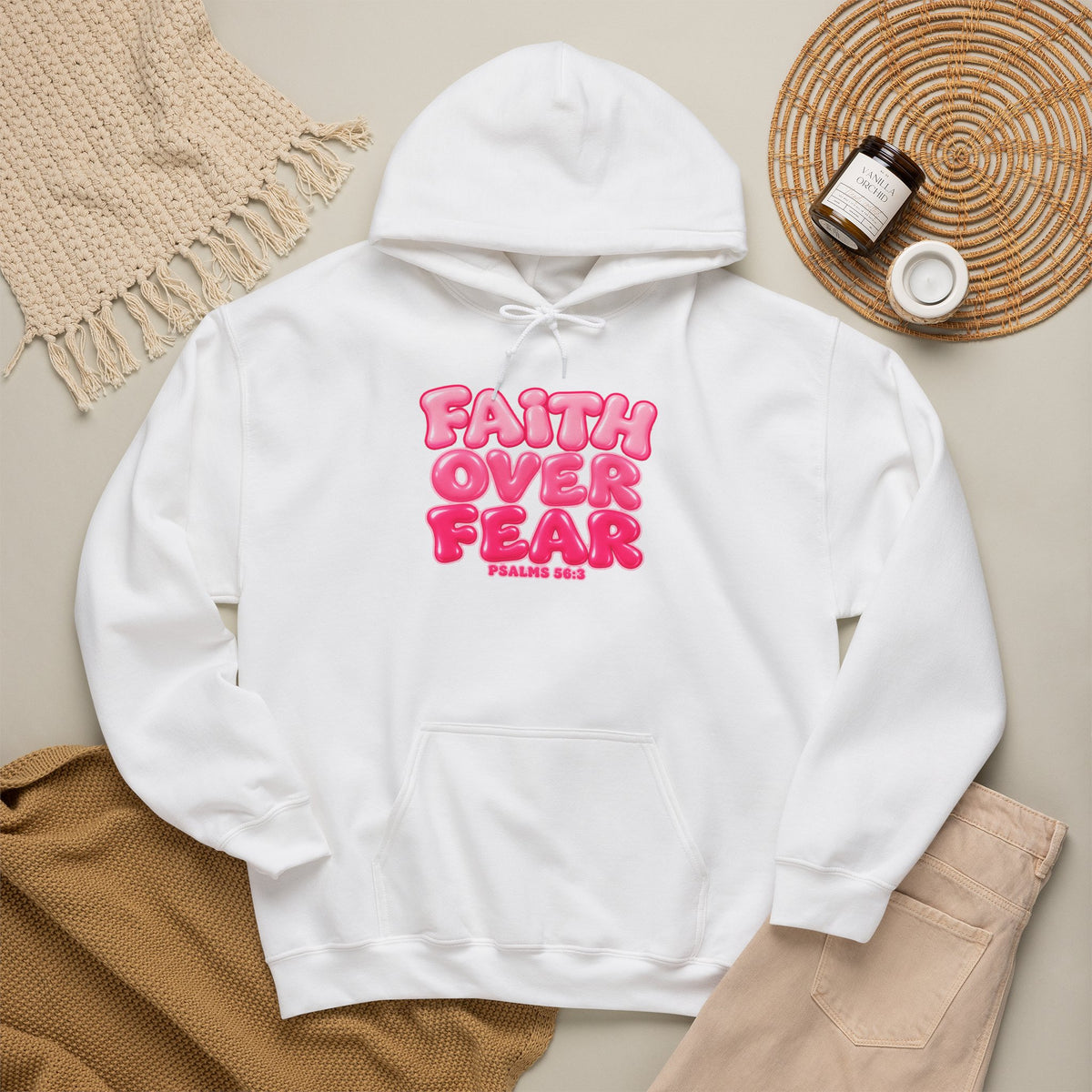 Faith Over Fear Inspirational Hoodie