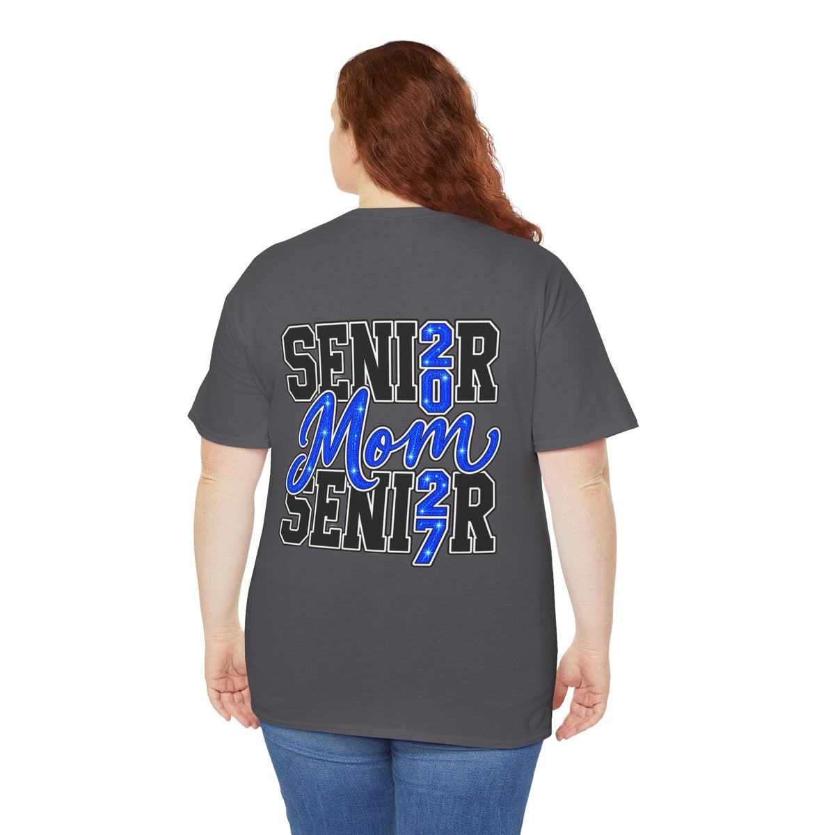 Senior Mom 2027 T-Shirt — Back Print Proud Senior Parent Tee