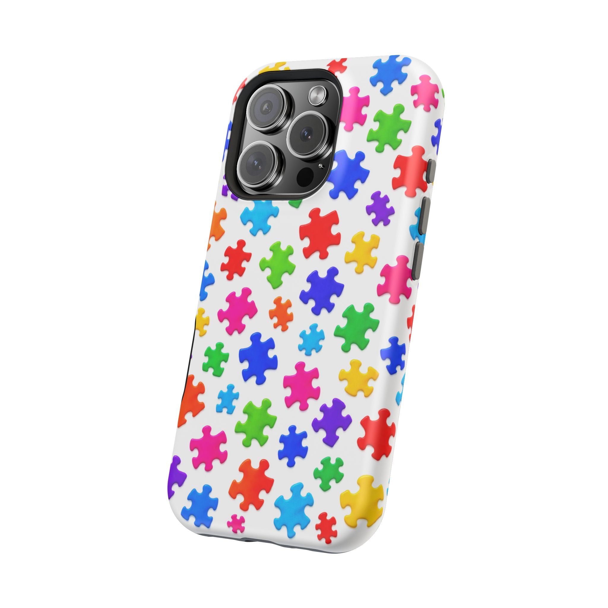 Autism Puzzle Pattern Magnetic Impact-Resistant Phone Case