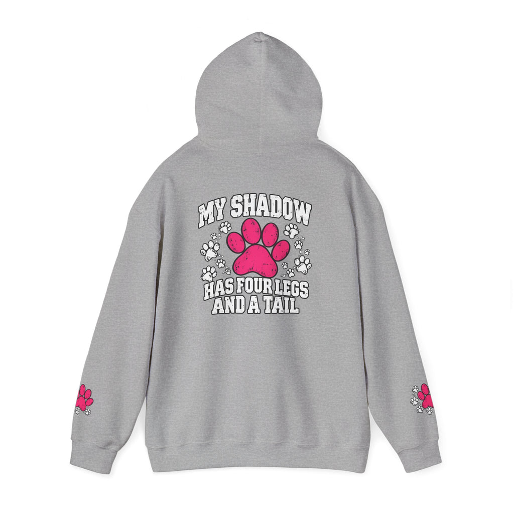 My Shadow Has Four Legs and a Tail Paw Print Hoodie