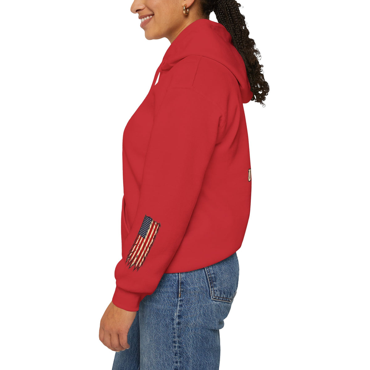 One Nation Under God Patriotic Cross Hoodie