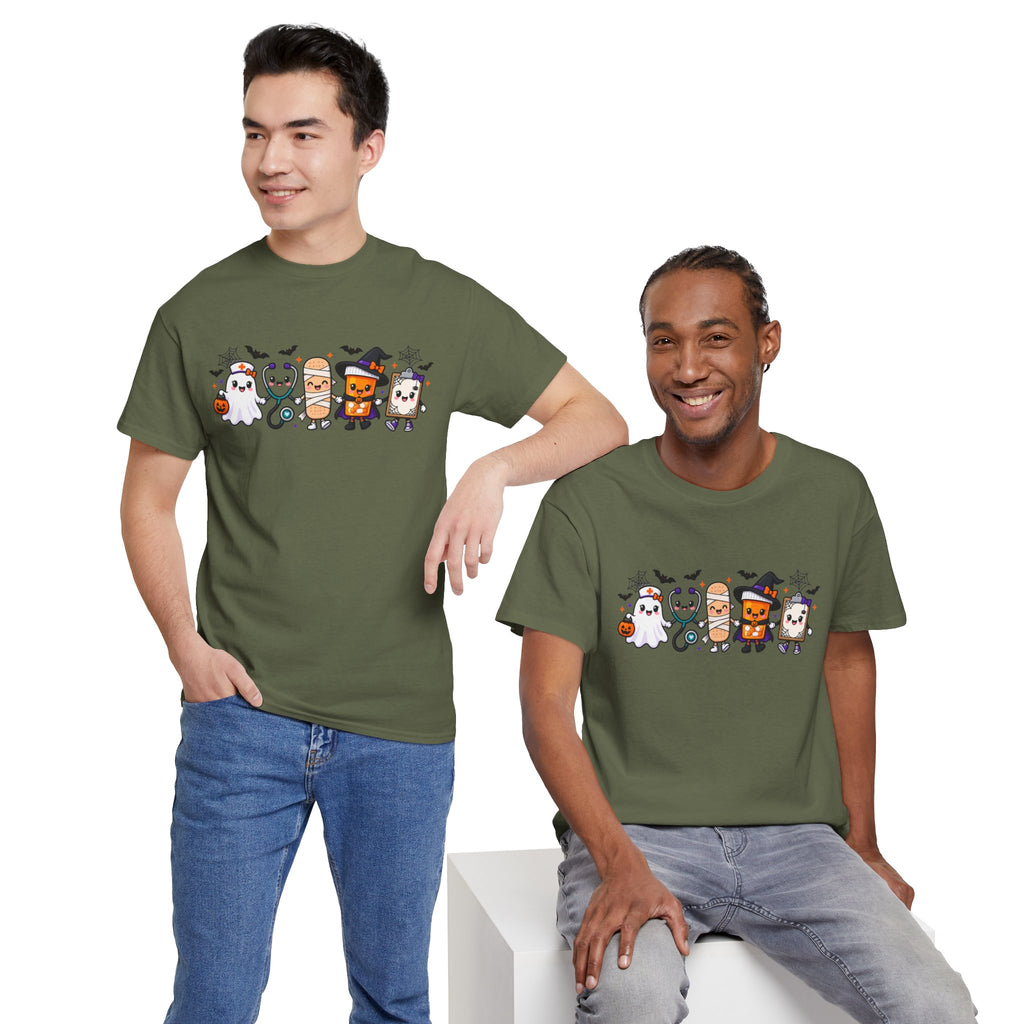 Halloween Candy Characters Tee — Cute Trick-or-Treat Ghosts & Candy Corn Shirt