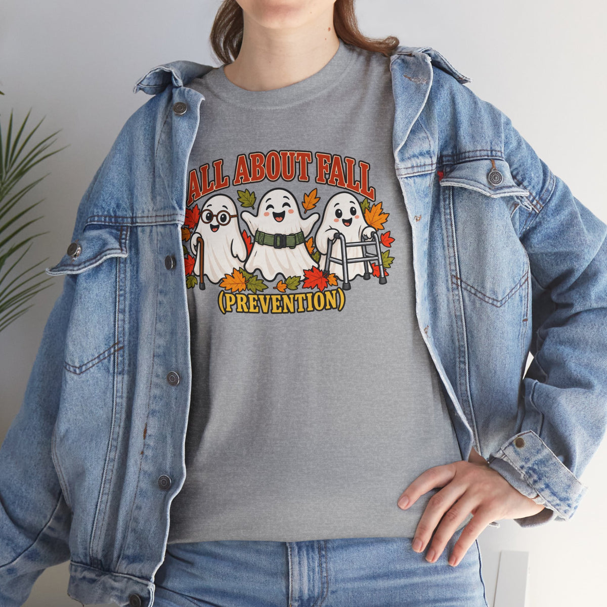All About Fall (Prevention) Ghost Tee — Cute Halloween Autumn T-Shirt