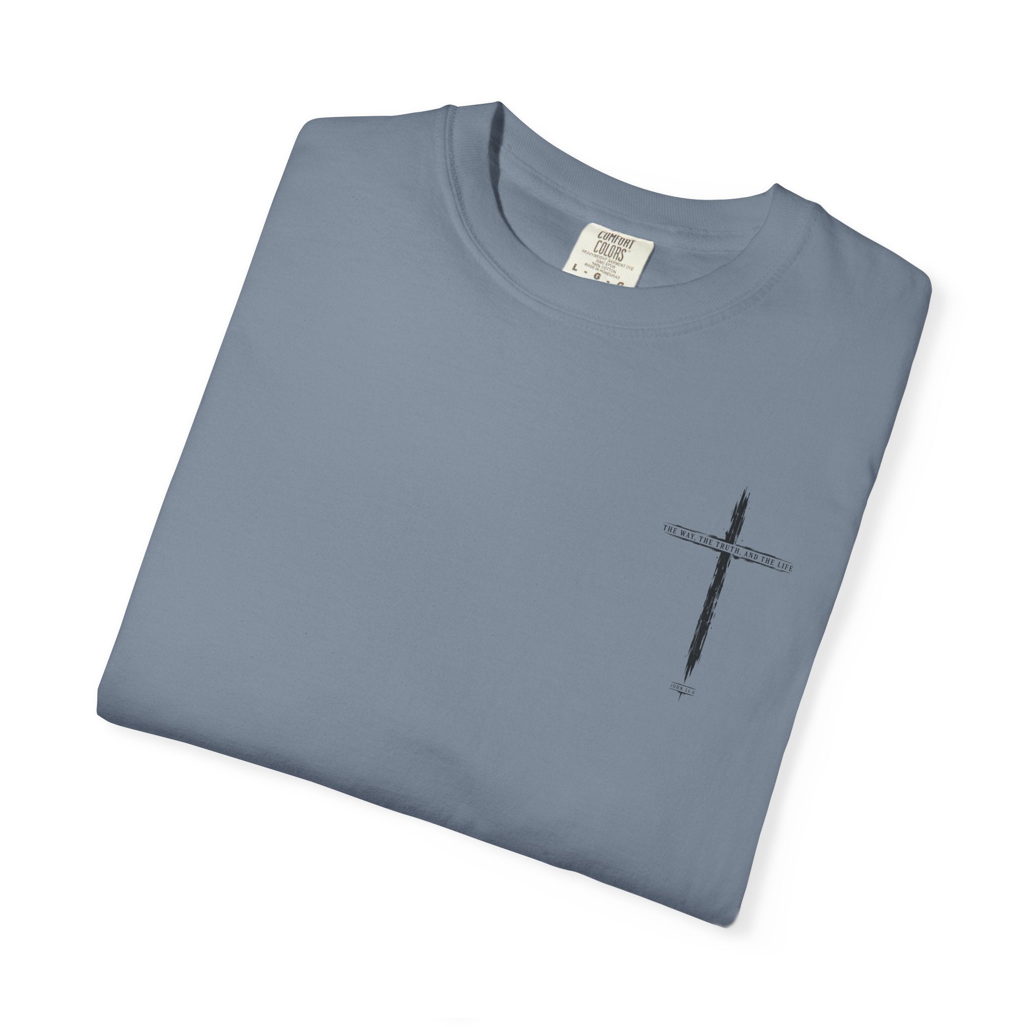 Christian Cross T-Shirt — 'The Way, The Truth, The Life' Religious Tee