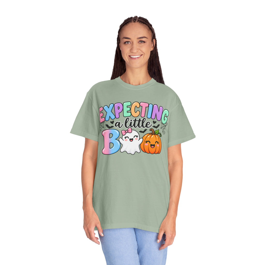 Expecting a Little Boo Maternity T-Shirt — Cute Halloween Pregnancy Tee
