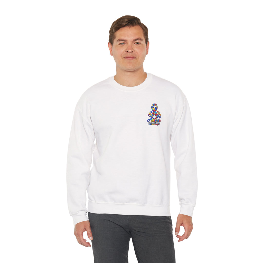 Autism Awareness Ribbon Crewneck Sweatshirt