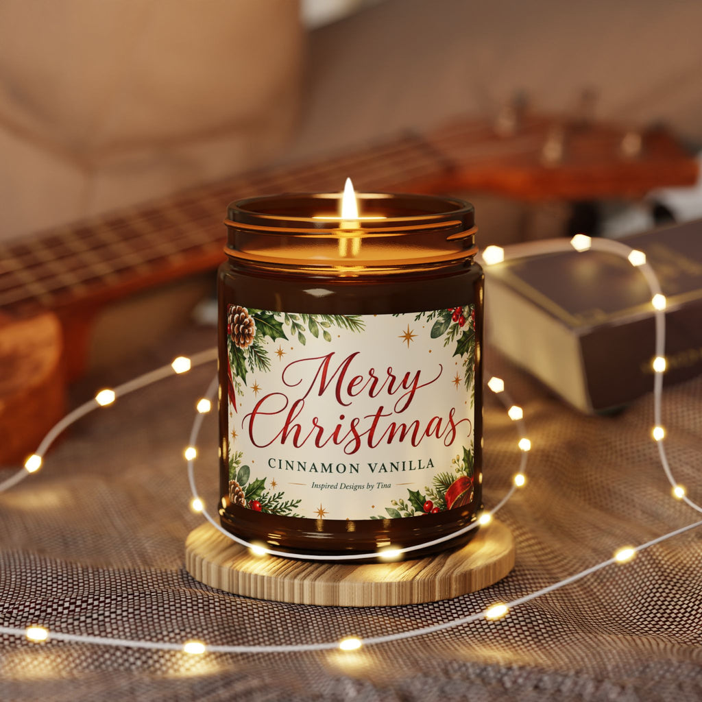 Merry Christmas Cinnamon Vanilla Soy Candle