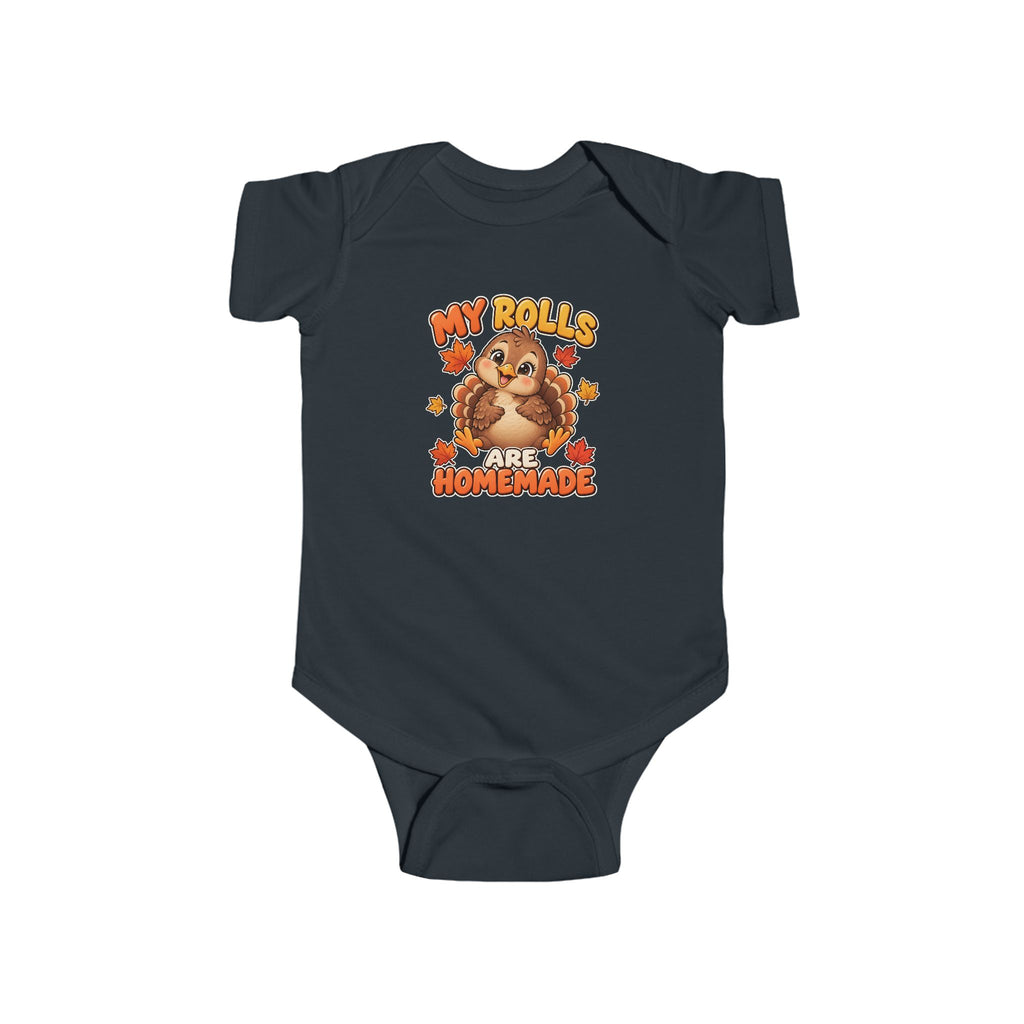 Infant Bodysuit - "My Rolls Were Homemade" Cute Dachshund Baby Onesie
