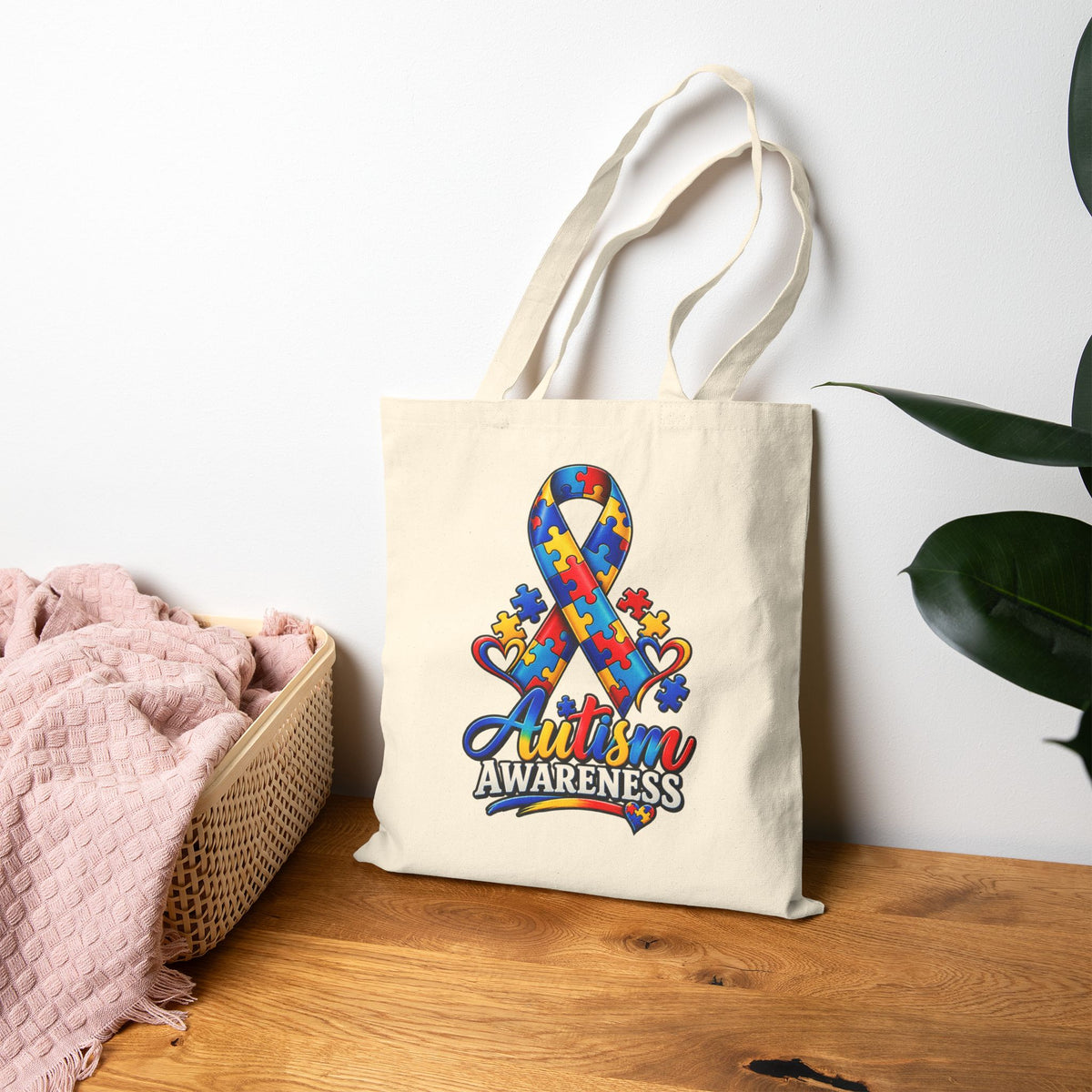 Eco Canvas Tote — Colorful Floral Buddha Design