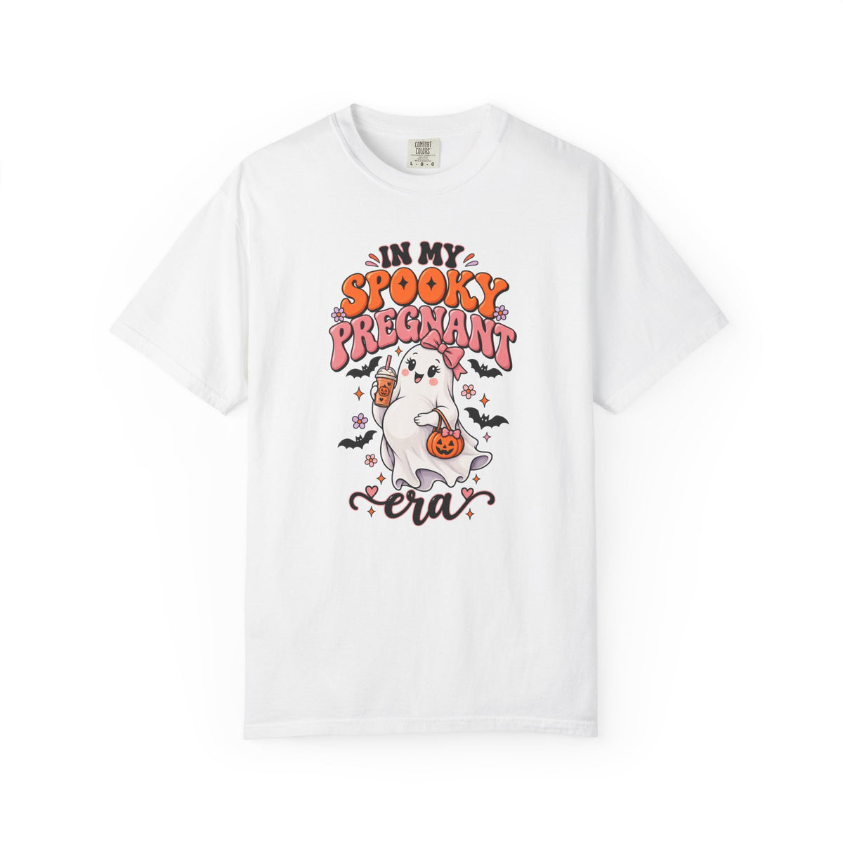 Pregnant Halloween T-Shirt — "In My Spooky Pregnant Era" Cute Ghost Maternity Tee