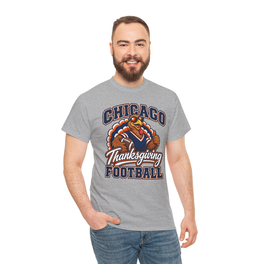 Chicago Thanksgiving Football T-Shirt — Turkey Mascot Game Day Tee